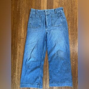 Women’s Maeve Colette Wide Leg Blue Denim Jeans